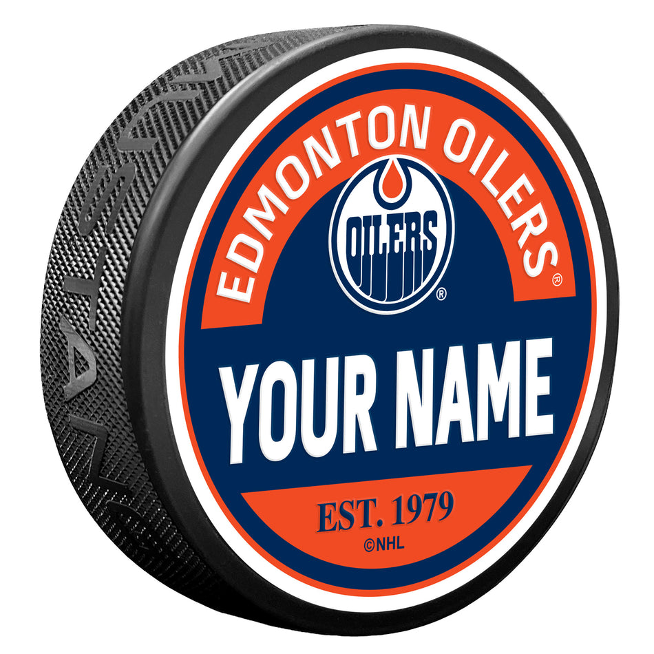 Edmonton Oilers  Puck | Personalized