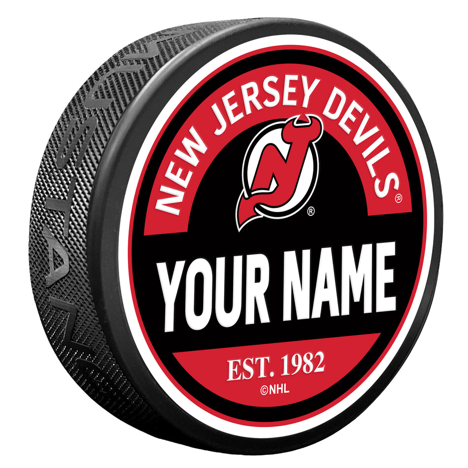New Jersey Devils Personalized Puck