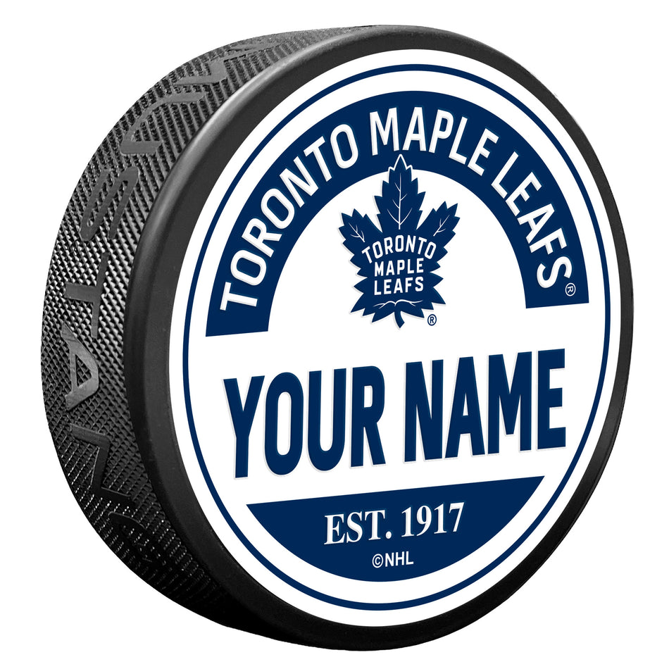 Toronto Maple Leafs Personalized Puck