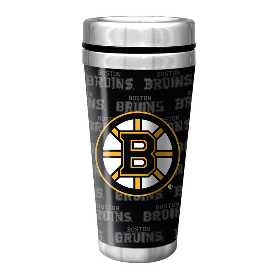 Boston Bruins 16oz Full Wrap Wallpaper Travel Mug