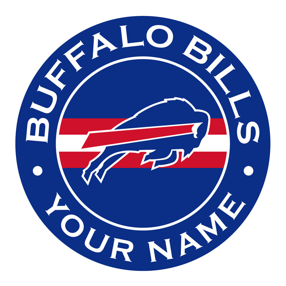 Buffalo Bills Decal - 36" x 36" Round Personalized