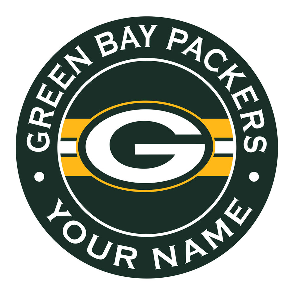 Green Bay Packers 36x36 Personalized Team Logo Repositional Wall Decal