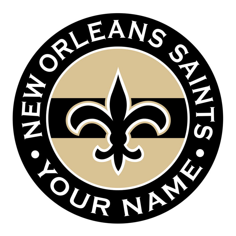 New Orleans Saints 36x36 Personalized Team Logo Repositional Wall Decal
