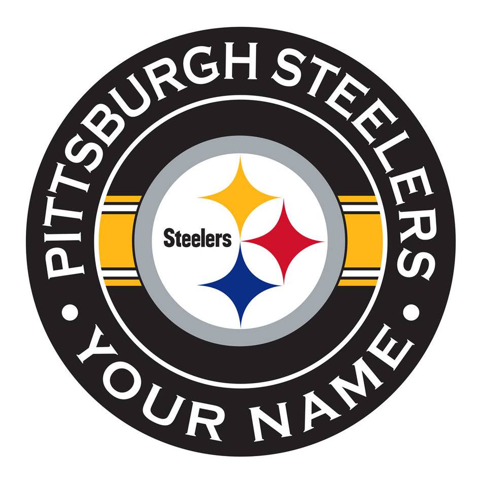 Pittsburgh Steelers 36x36 Personalized Team Logo Repositional Wall Decal
