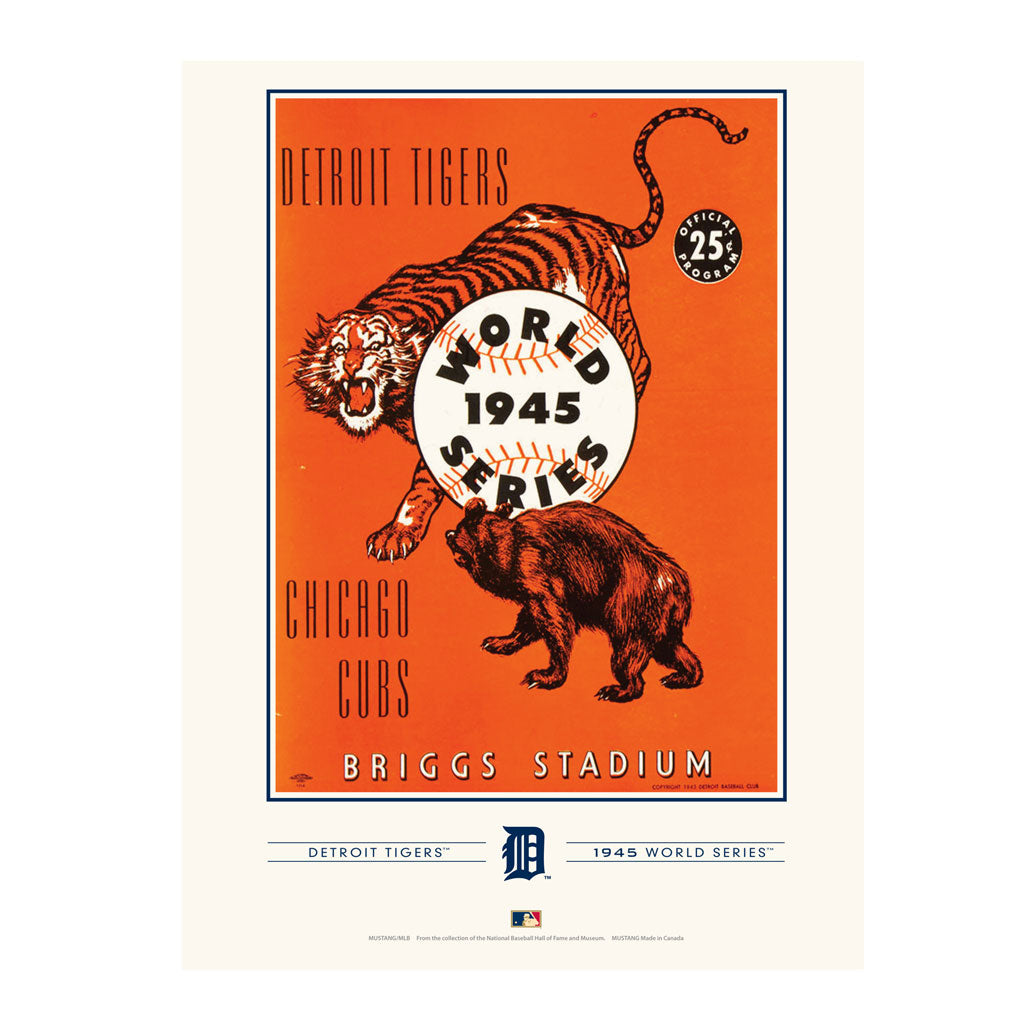 Detroit Tigers vs. Chicago Cubs WS 1945 12x16 Framed Program Cover