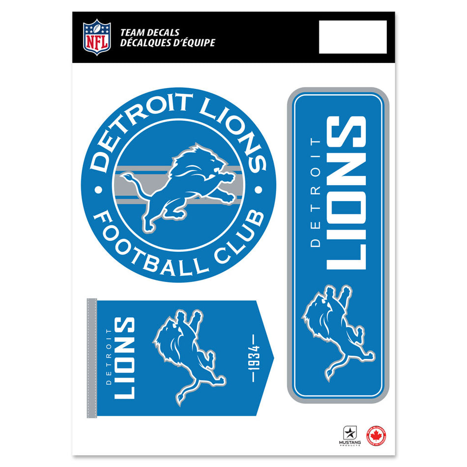 Detroit Lions Fan Decal Set - 8" x 11"