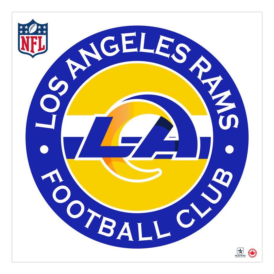 LA Rams 36x36 Team Stripe Logo Repositional Wall Decal - Sports Decor