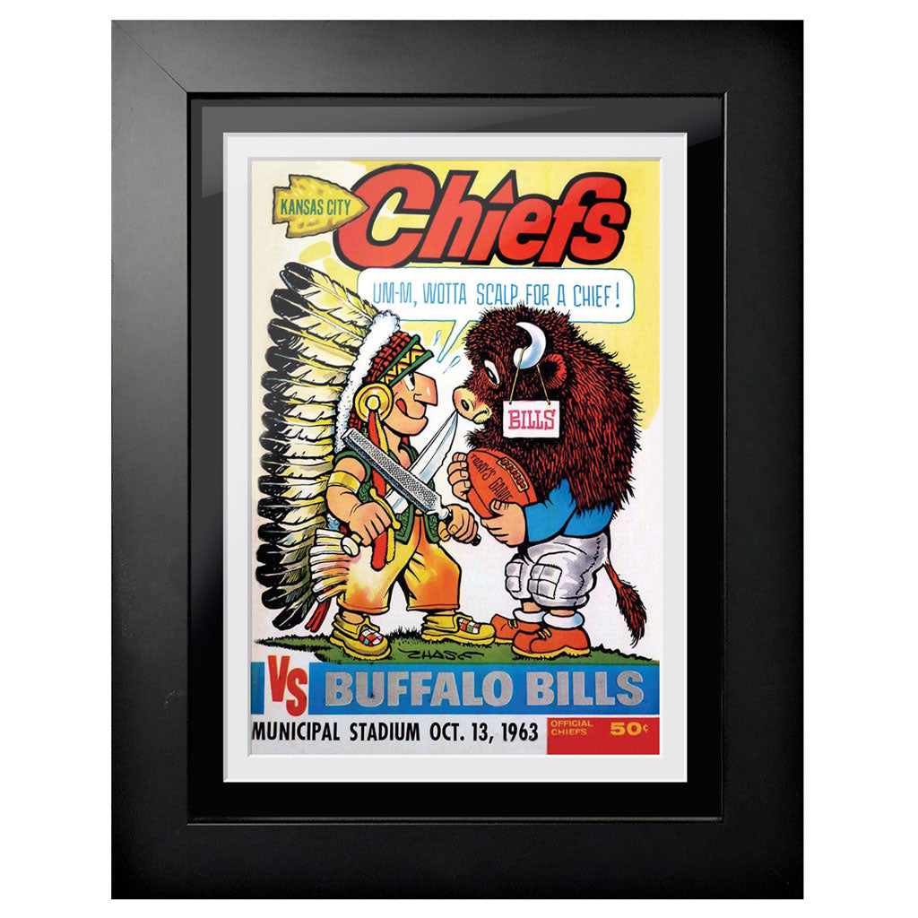 1963 Vintage Buffalo Bills - Kansas City Football Program Cover - Digital  Reproduction - Print or Matted or Framed