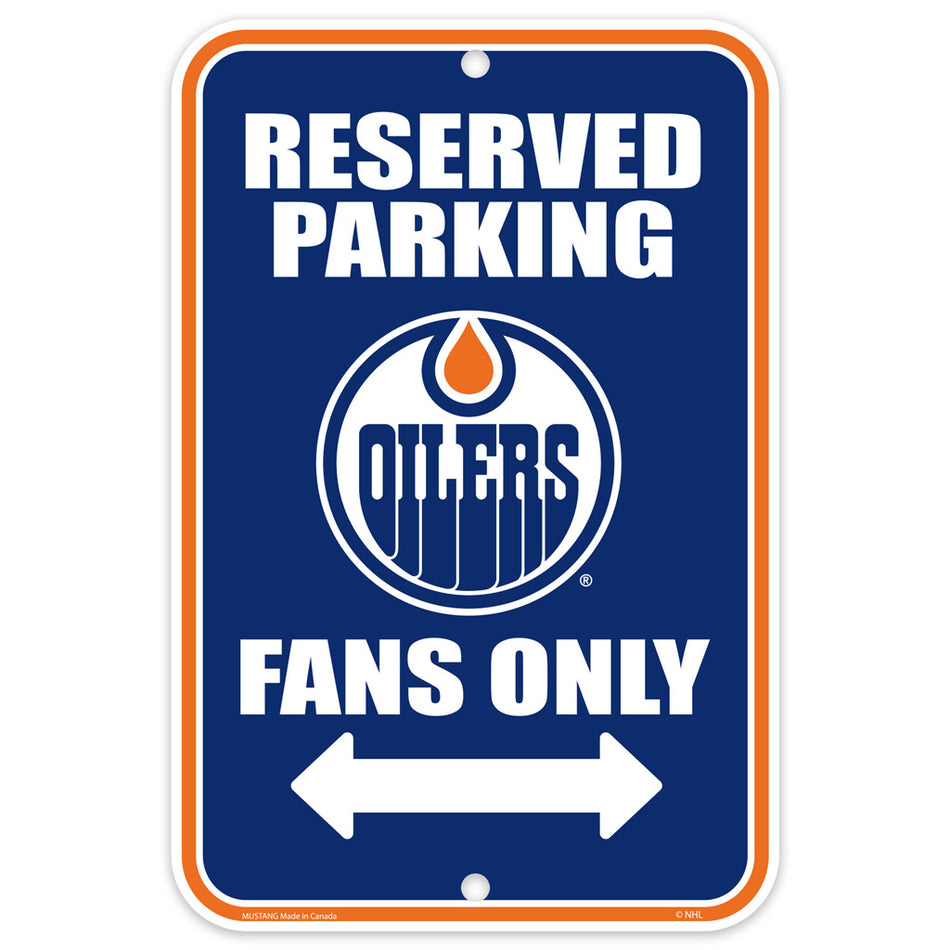 Edmonton Oilers Sign | Reserved Parking 10" x 15"