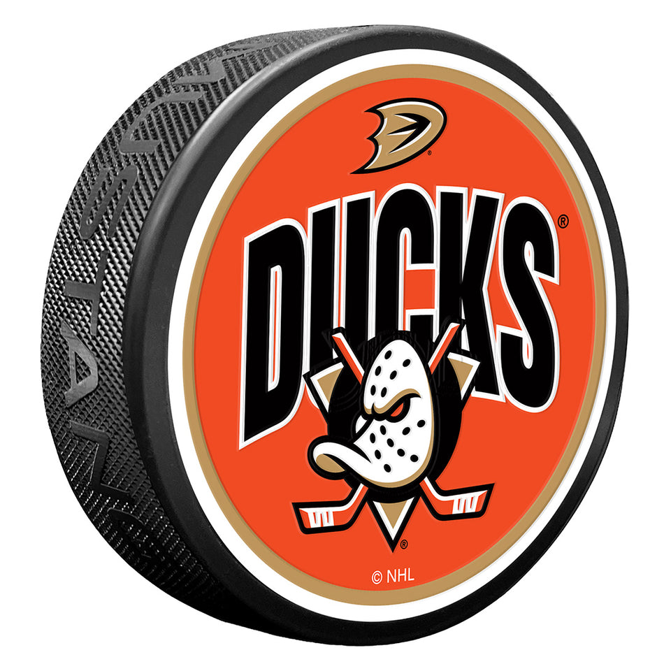 Anaheim Ducks Puck | Wordmark