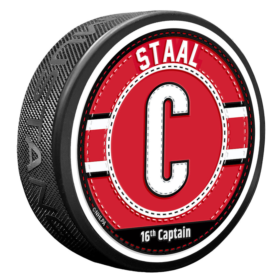 Eric Staal Puck - Captain Jersey Stitch
