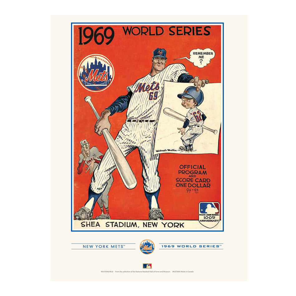 New York Mets vs. Baltimore Orioles 12x16 Print World Series Program Cover 1969