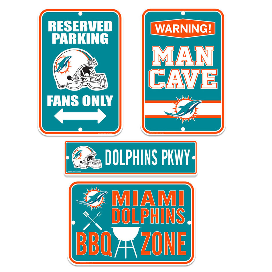 Miami Dolphins Signs - 4 Pack Fan Set