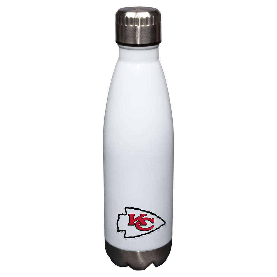 17oz White Kansas City Chiefs Glacier Water Bottle