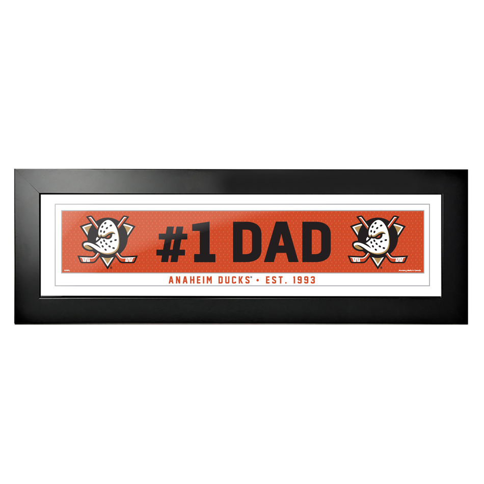 Anaheim Ducks Frame - 6" x 22" #1 Dad