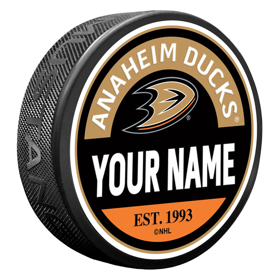 Anaheim Ducks Personalized Puck