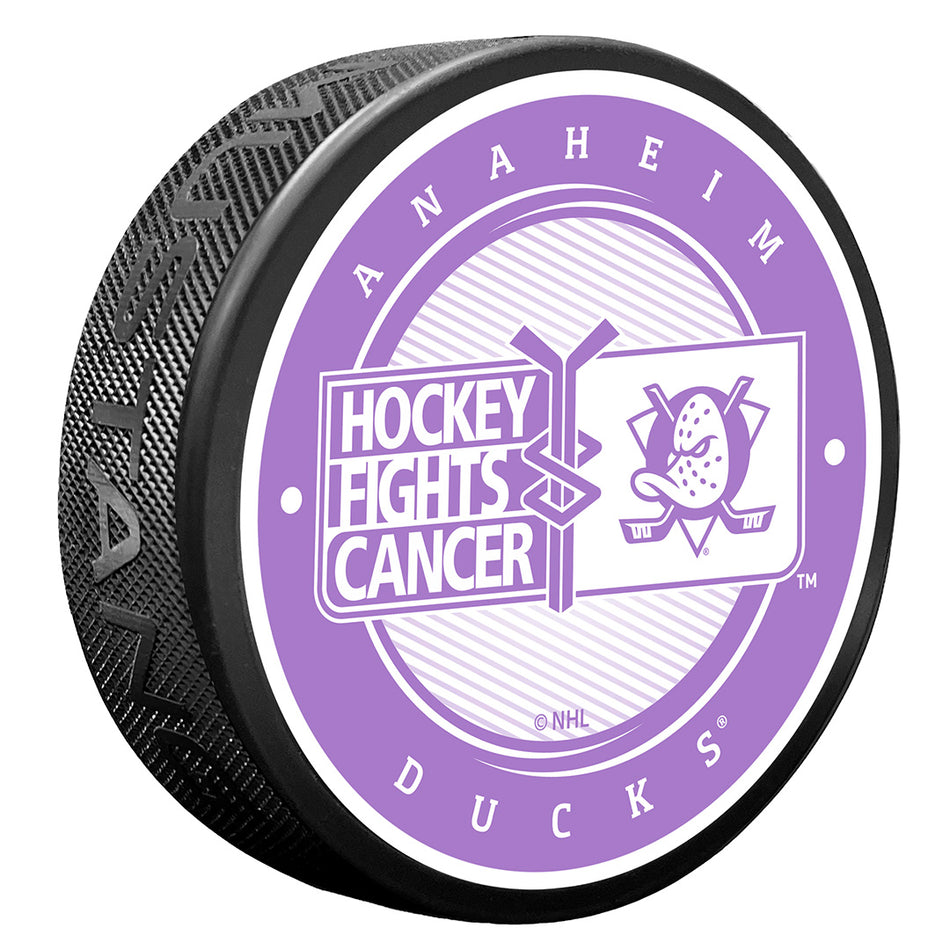 Anaheim Ducks Puck - Hockey Fights Cancer