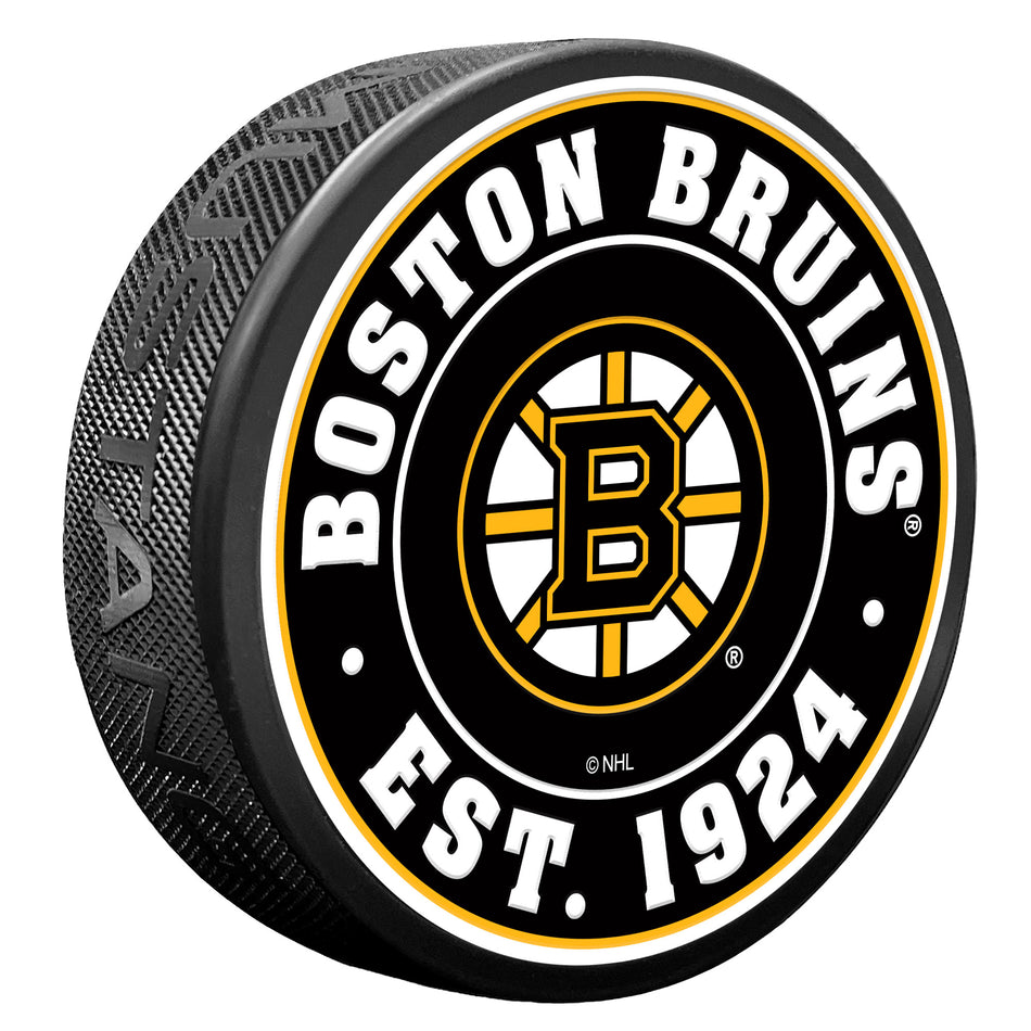 Boston Bruins Puck - Textured Established