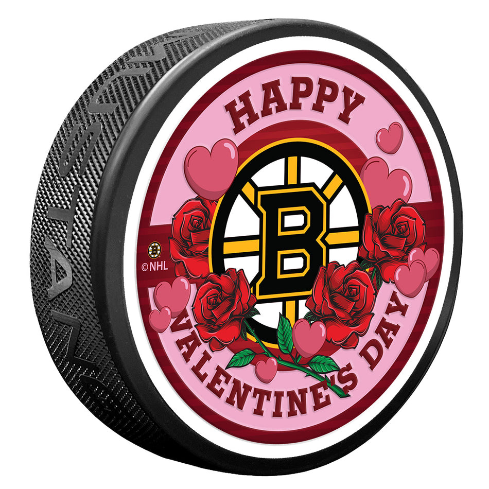 Valentine's Day Boston Bruins Puck