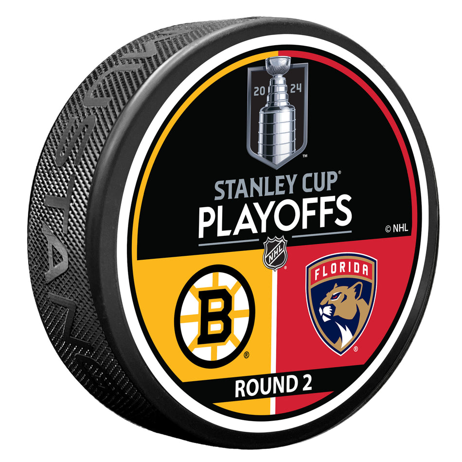 2024 NHL Stanley Cup Playoffs Puck | Boston Bruins / Florida Panthers Match Up