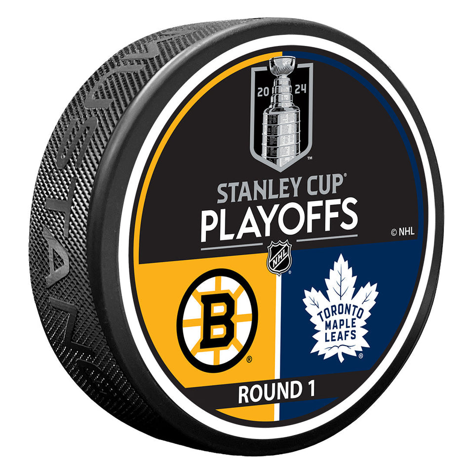 2024 NHL Stanley Cup Playoffs Puck | Boston Bruins / Toronto Maple Leafs Match Up
