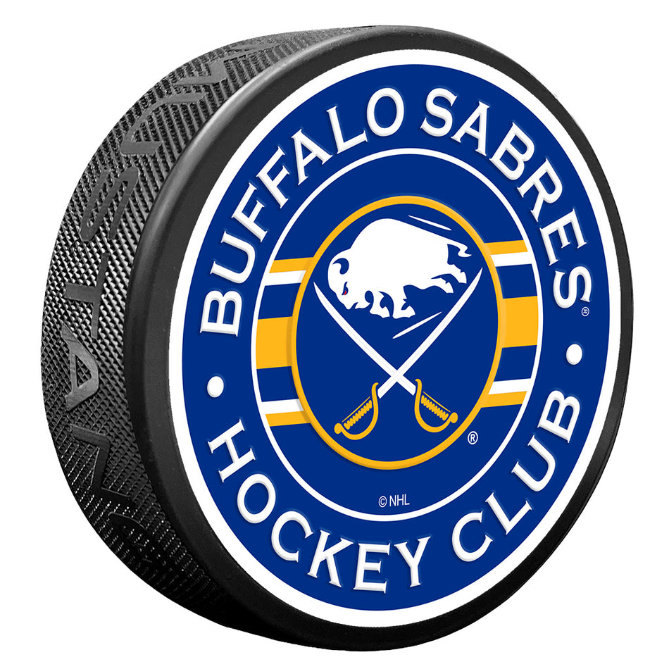 Buffalo Sabres Puck - Textured Stripe