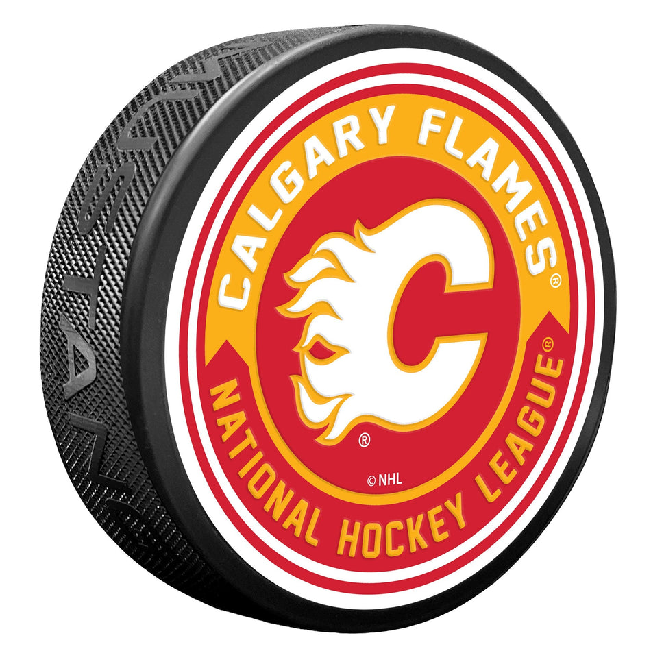 Calgary Flames Puck - Arrow