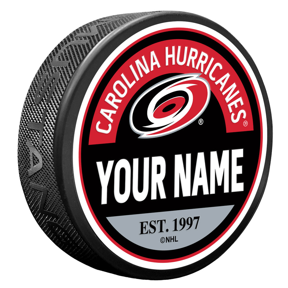 Carolina Hurricanes Personalized Puck