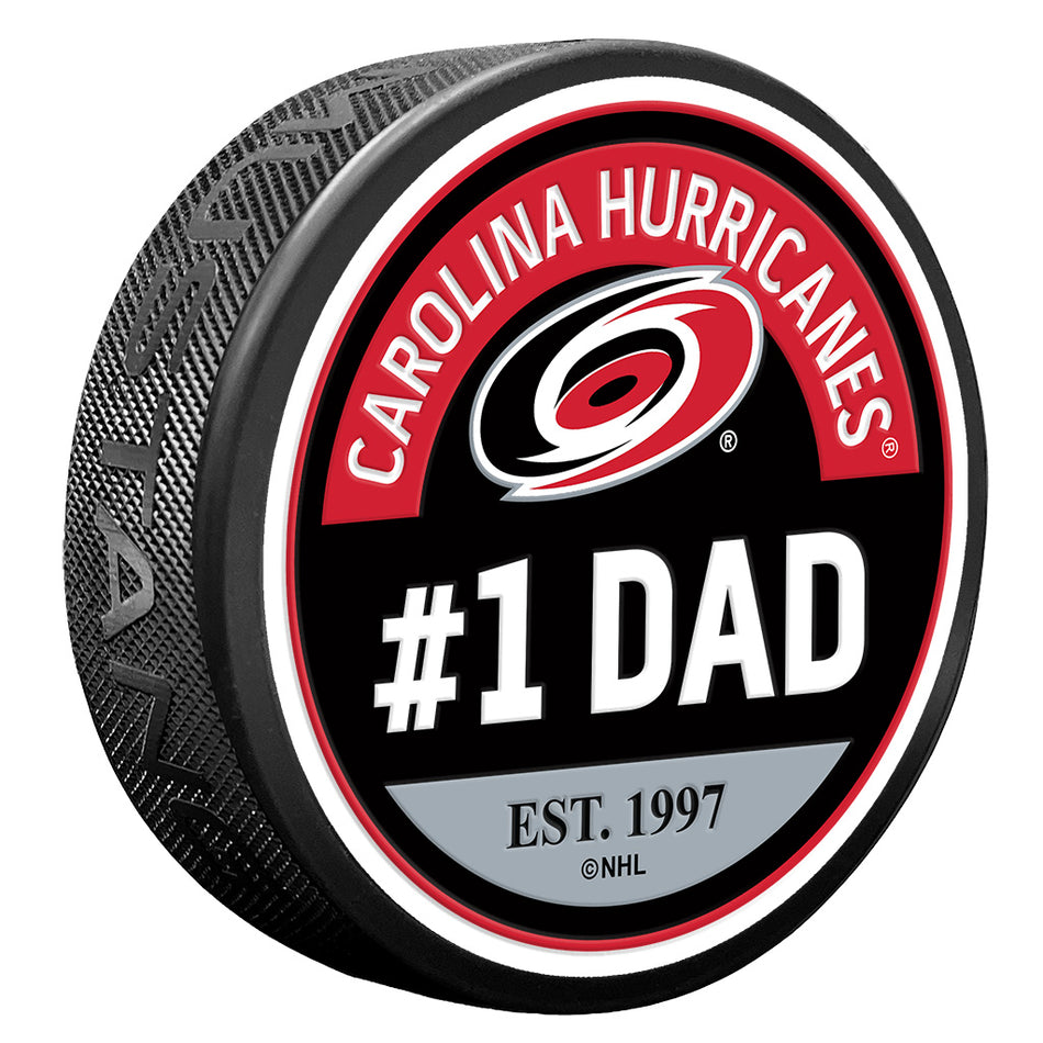 Carolina Hurricanes #1 Dad Textured Puck