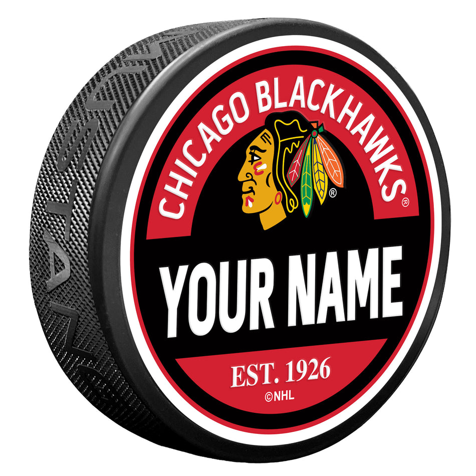 Chicago Blackhawks Personalized Puck