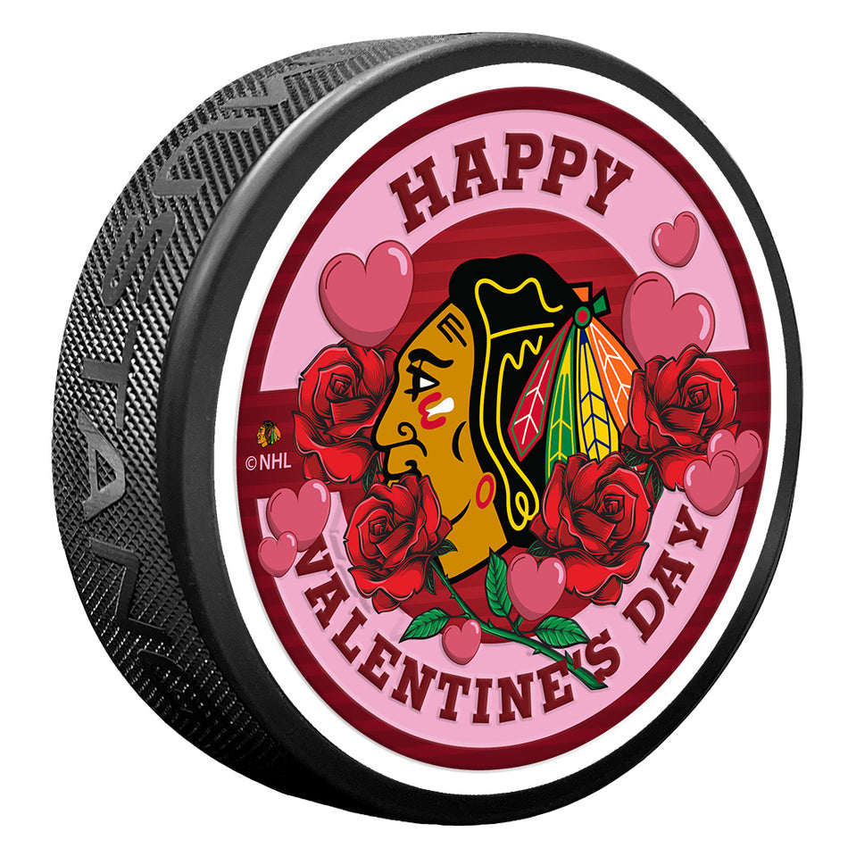 Valentine's Day Chicago Blackhawks Puck