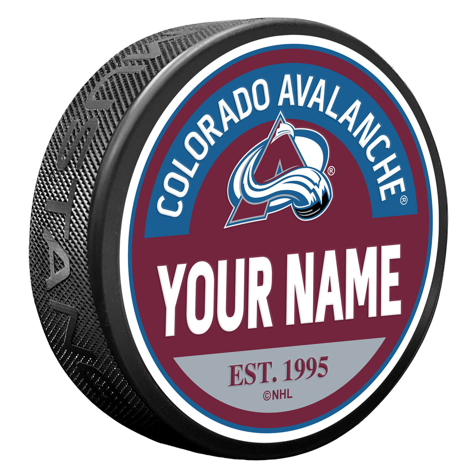 Colorado Avalanche Personalized Puck