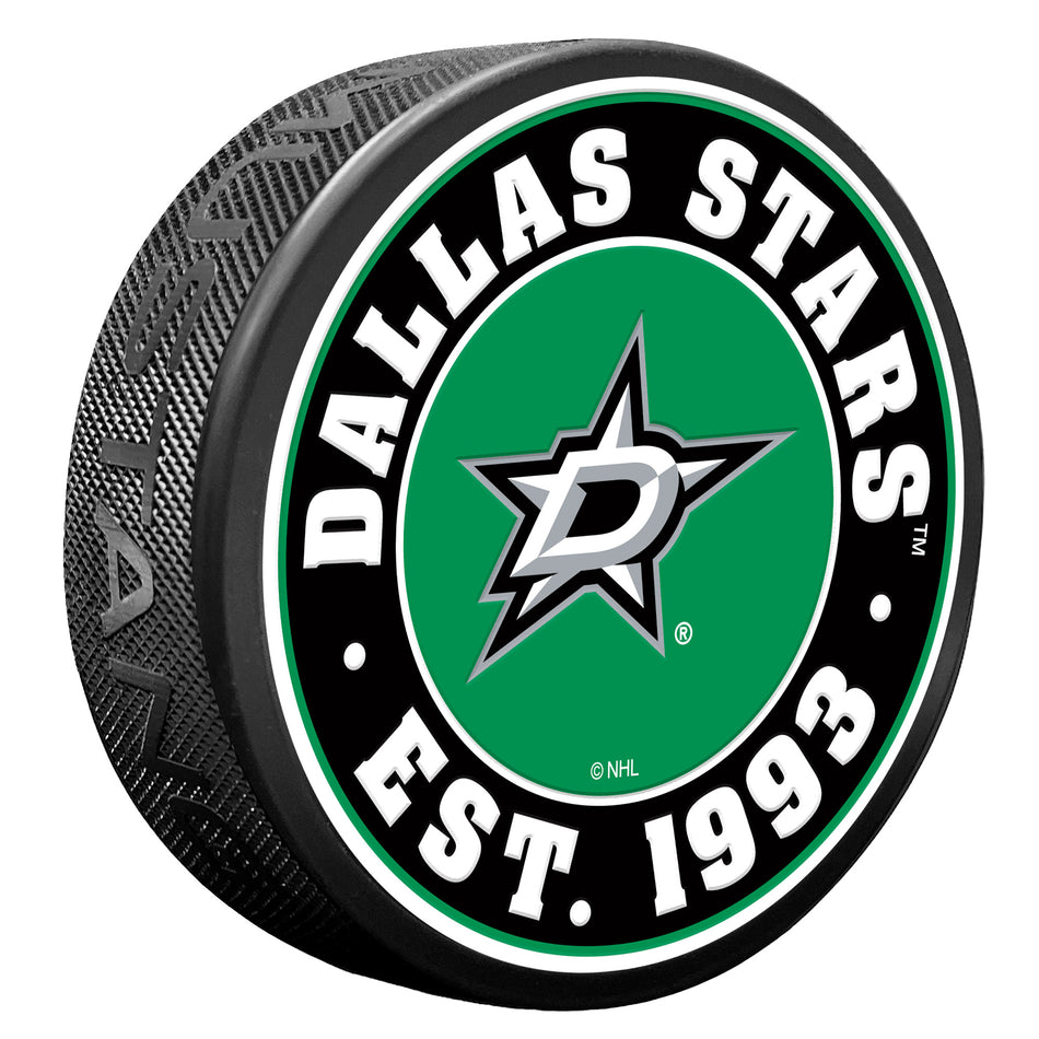 Dallas Stars Puck - Textured Established