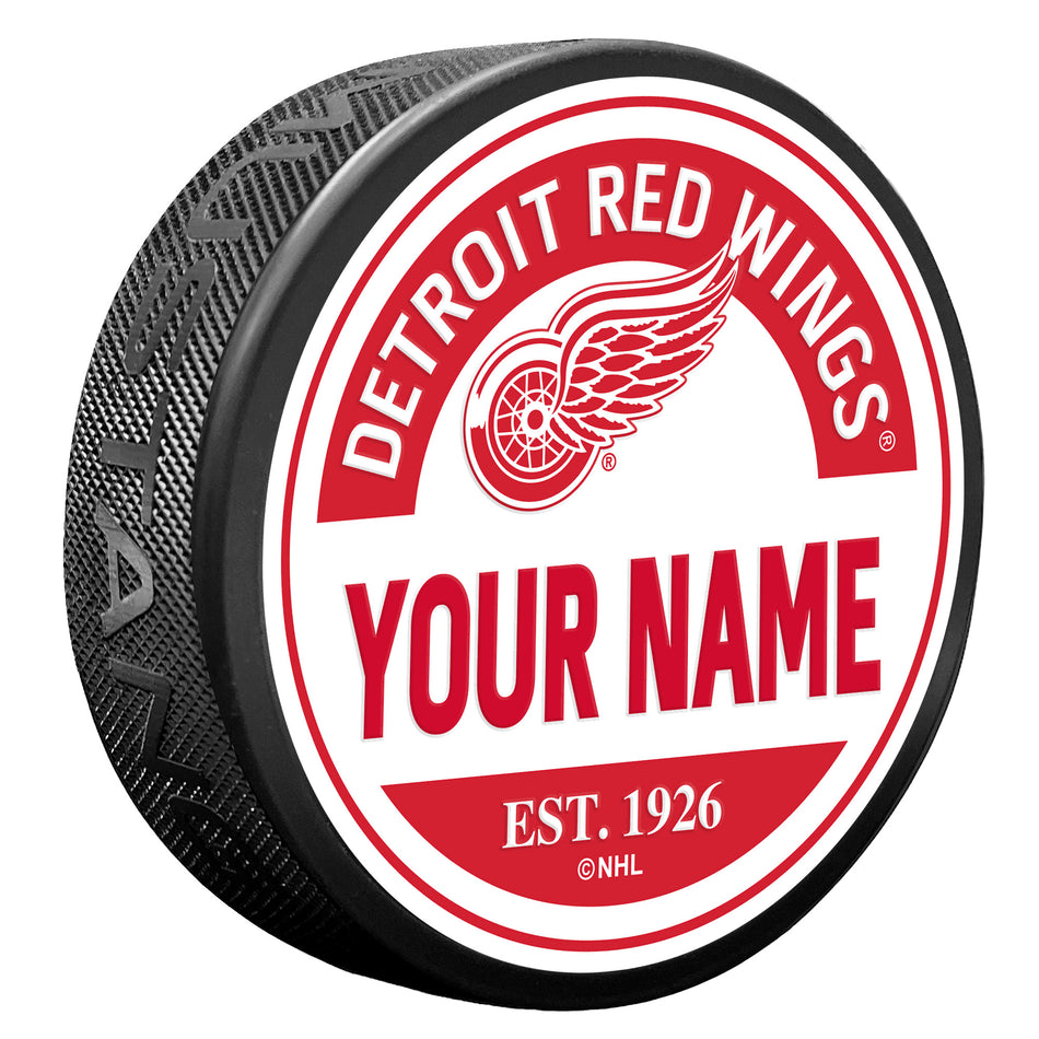 Detroit Red Wings Personalized Puck