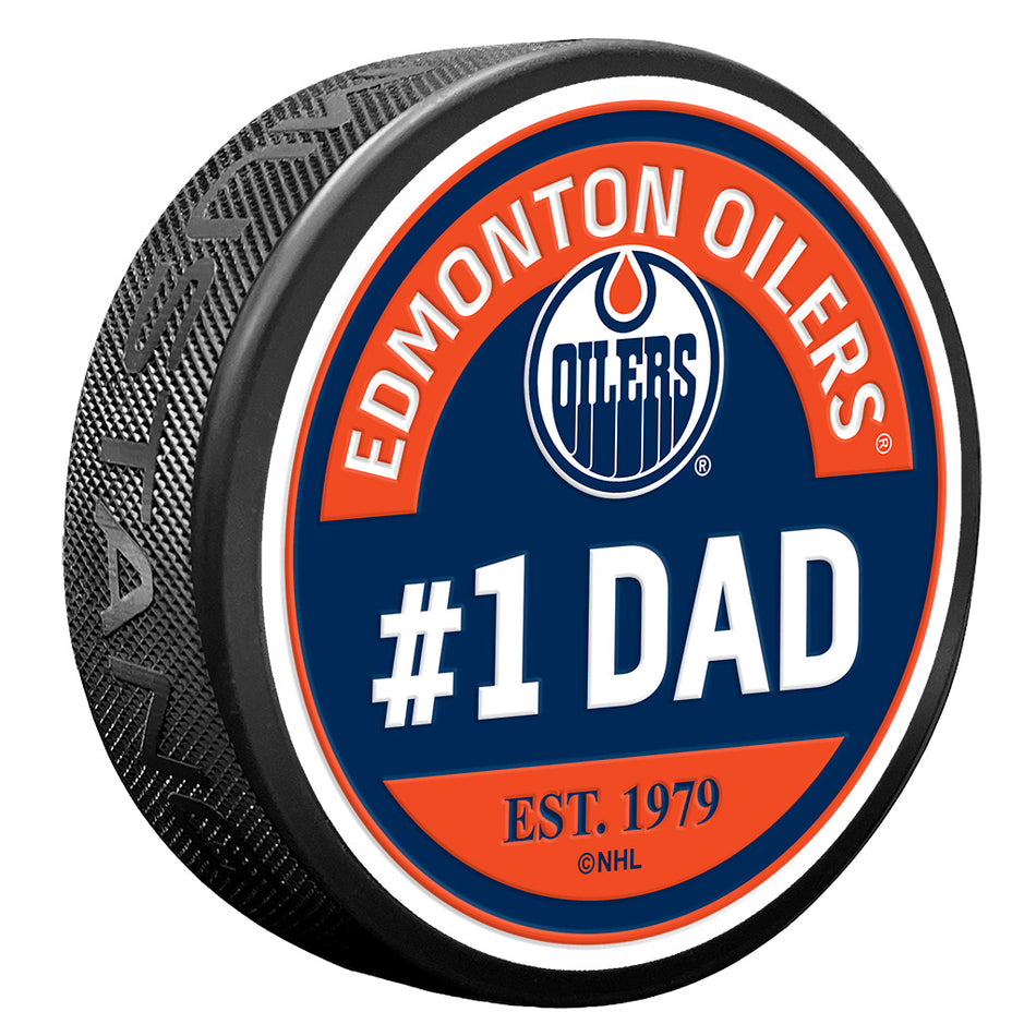 Edmonton Oilers Puck | #1 Dad