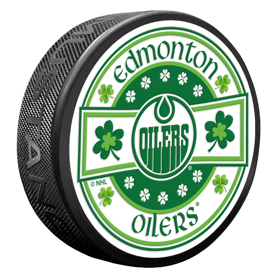 Edmonton Oilers Puck | Lucky St. Patrick's Day Puck
