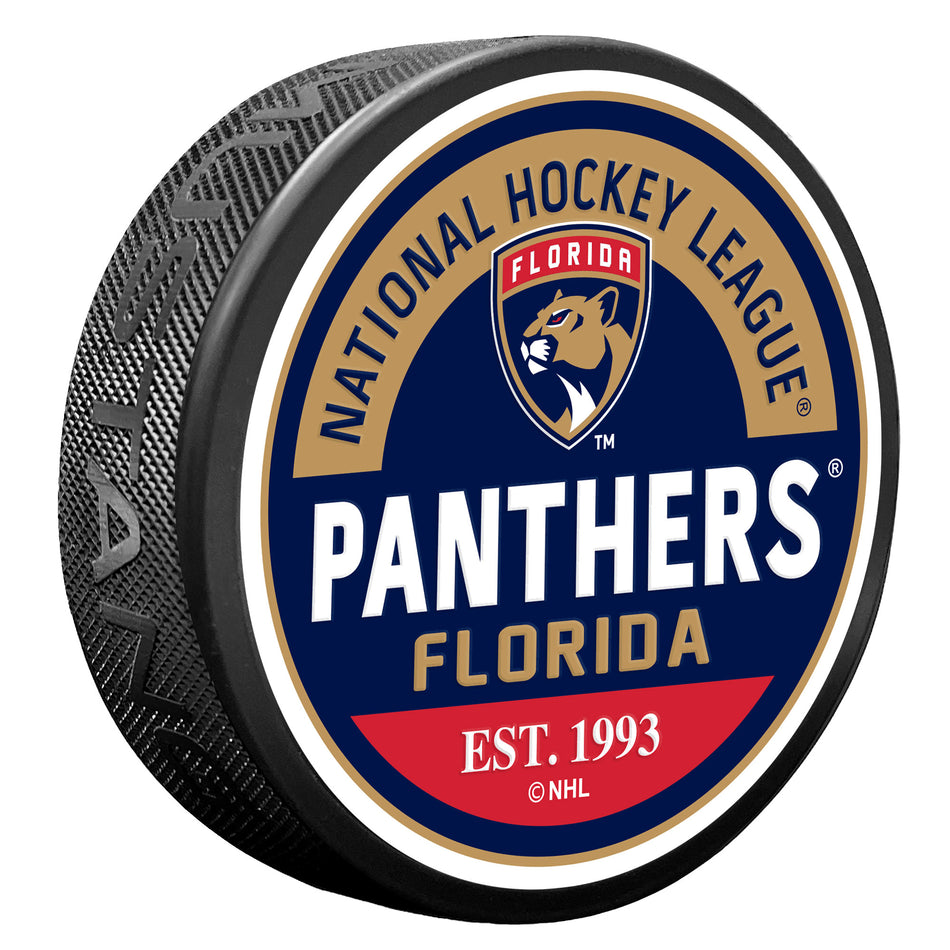 Florida Panthers Puck - Textured Block