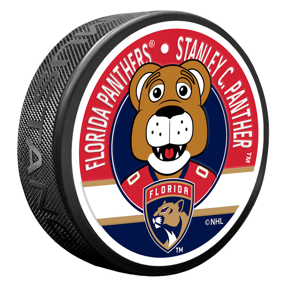 Florida Panthers Puck - Textured Stanley C Mascot