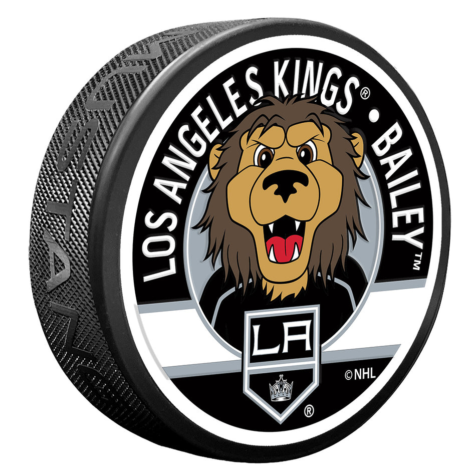 Los Angeles Kings Puck - Textured Bailey Mascot