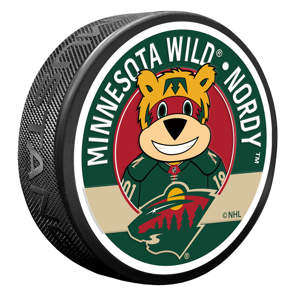 Minnesota Wild Puck - Textured Nordy Mascot
