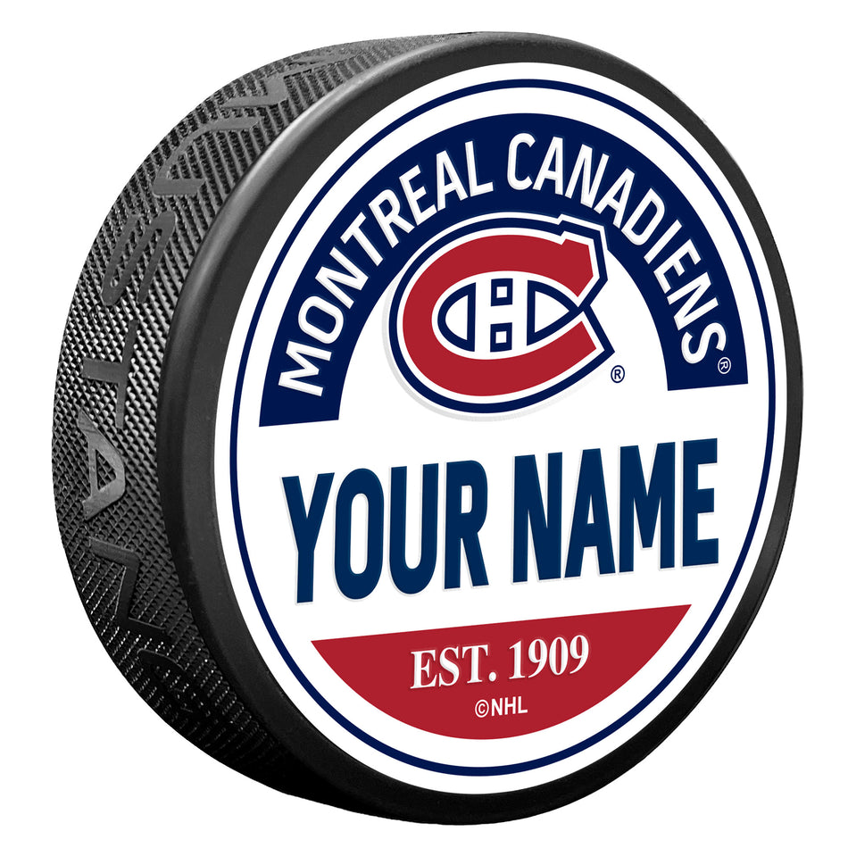 Montreal Canadiens Personalized Puck