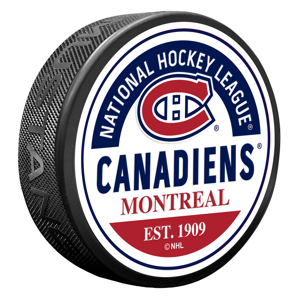 Montreal Canadiens Puck - Textured Block