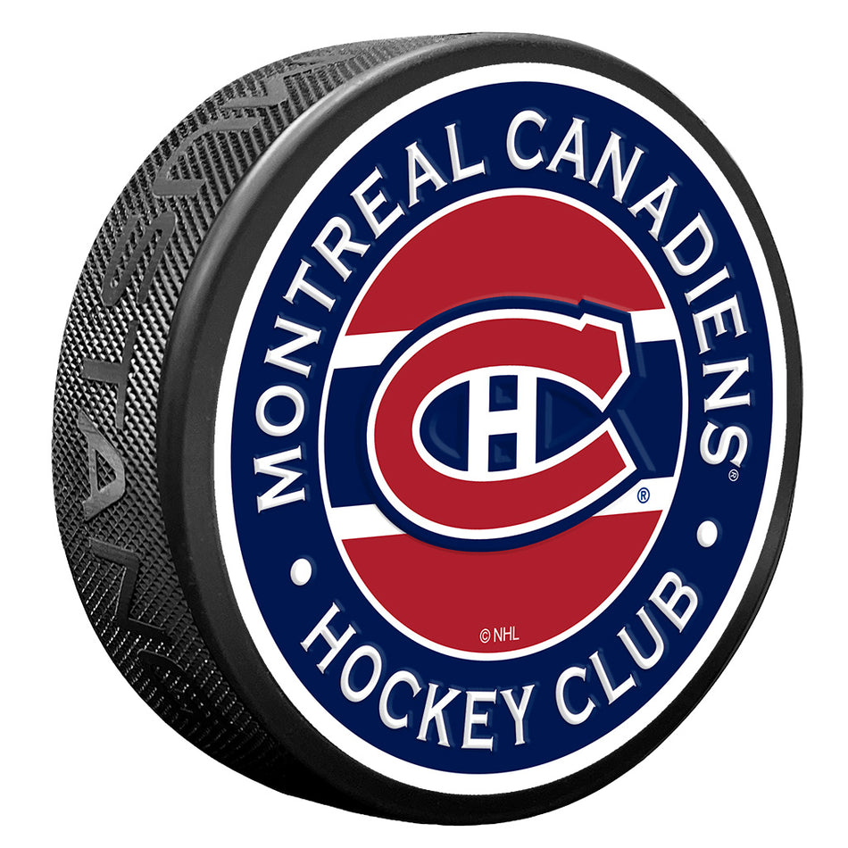 Montreal Canadiens Puck - Textured Stripe