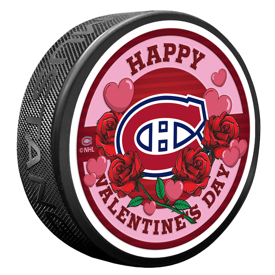Valentine's Day Montreal Canadiens Puck