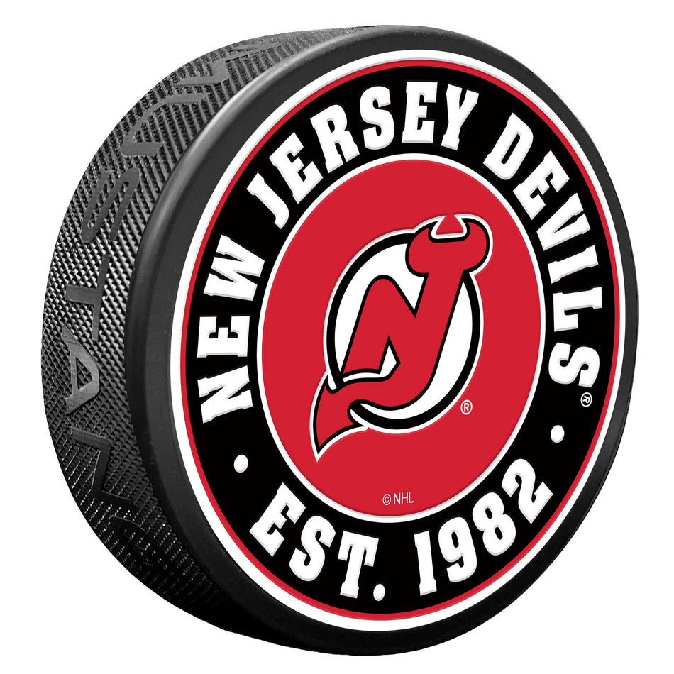 New Jersey Devils Puck - Textured Established