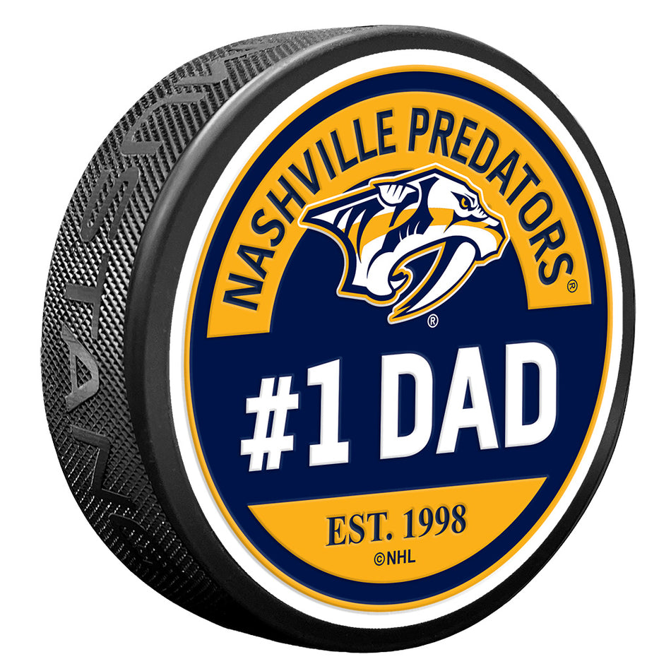 Nashville Predators #1 Dad Textured Puck