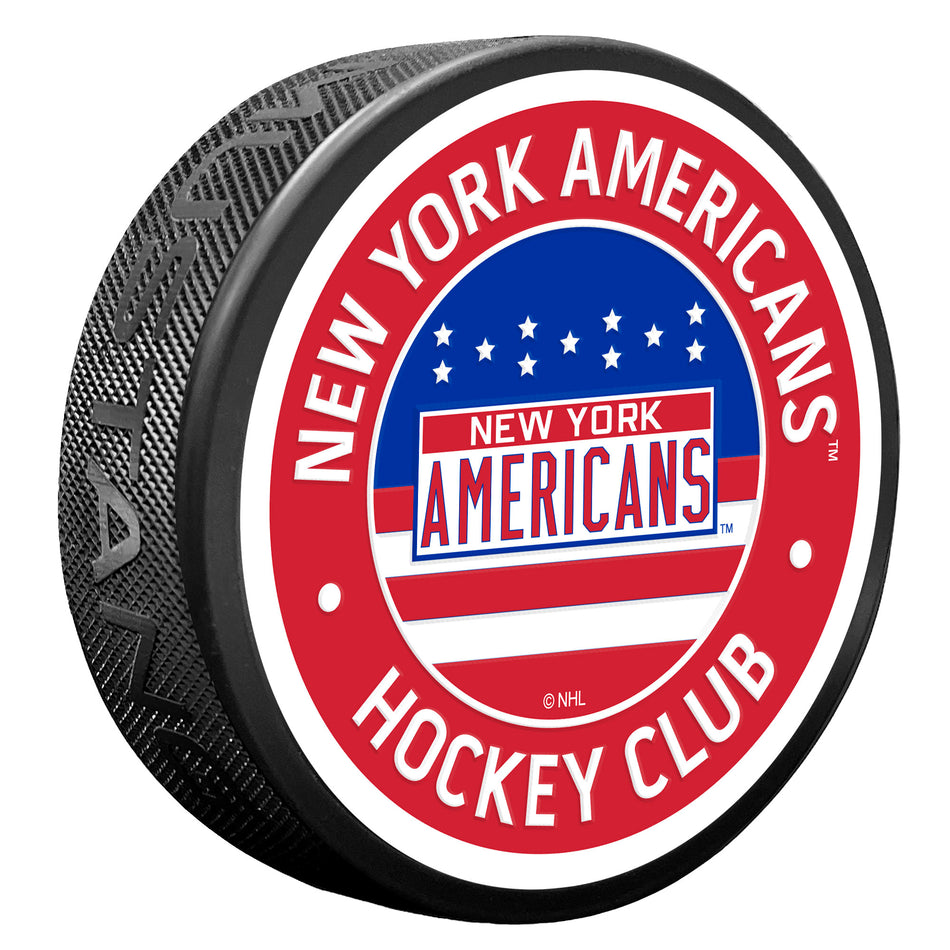 Vintage New York Americans Puck - Red