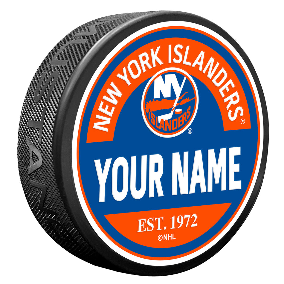 New York Islanders Personalized Puck