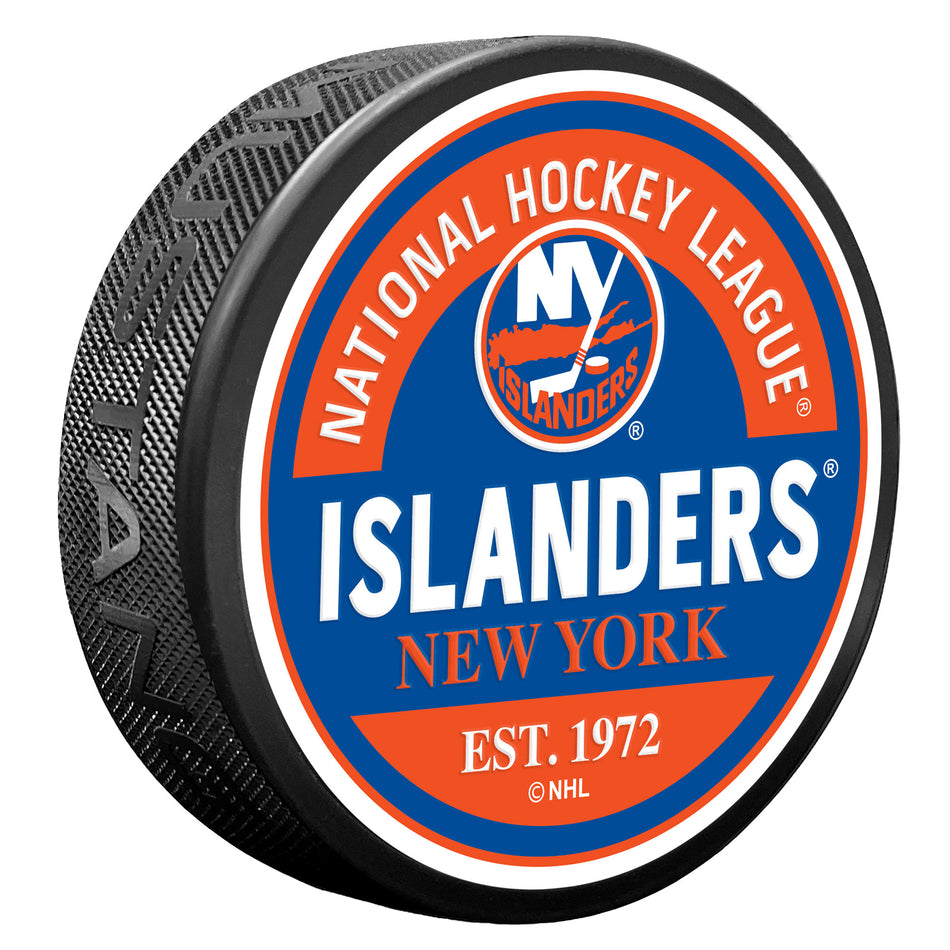New York Islanders Puck - Textured Block