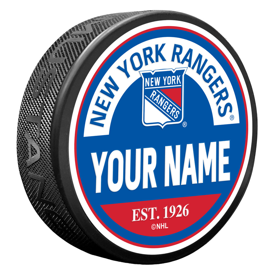 New York Rangers Personalized Puck
